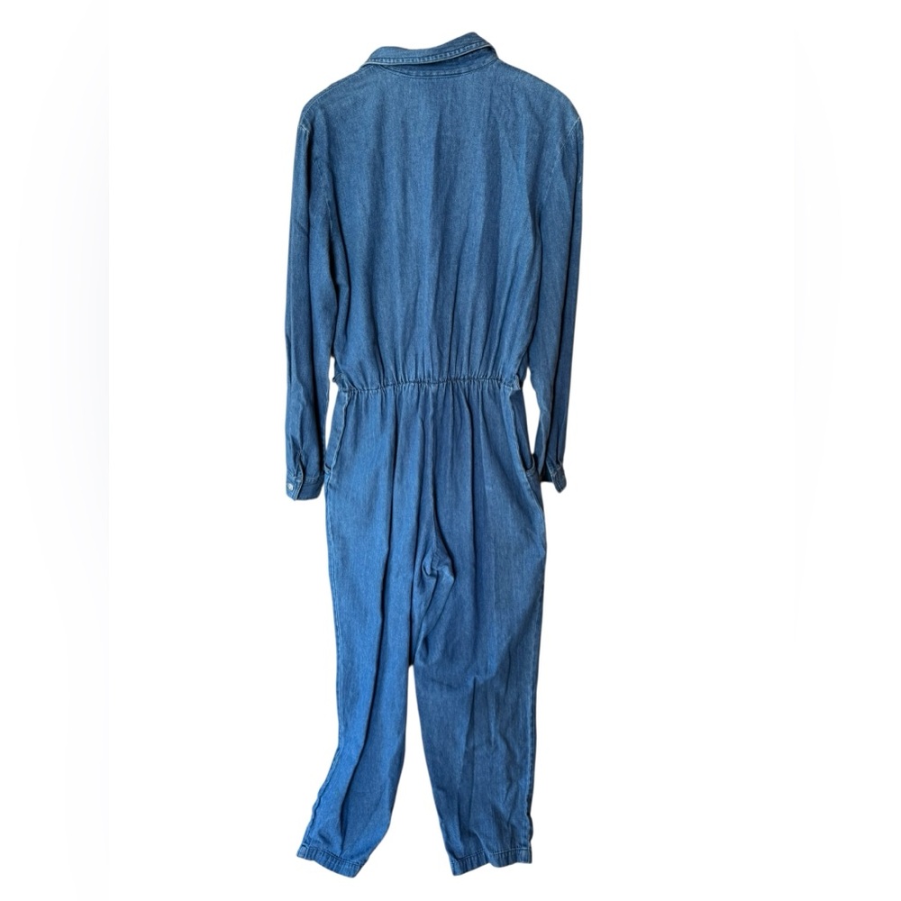 1980s d. Frank 100% Cotton Lightweight‎ Denim Jumpsuit - Picture 8 of 12